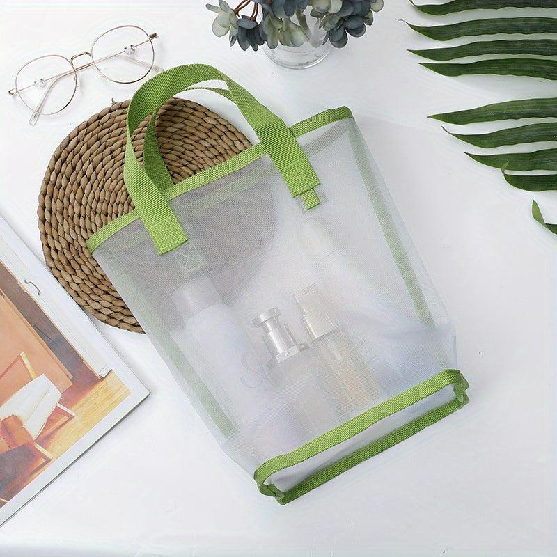 Transparent Mesh Makeup Storage Bag for Travel Toiletries