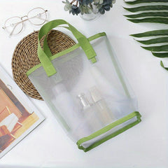Transparent Mesh Makeup Storage Bag for Travel Toiletries