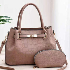 Double Handle Handbag Set Crossbody Bag With Coin Purse