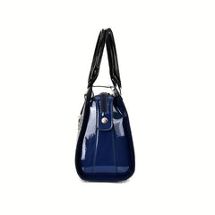 Crocodile Pattern Handbag Tote Bag with Wallet Set