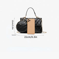 Quilted Crossbody Bag Shoulder Satchel Women's Handbag & Purse