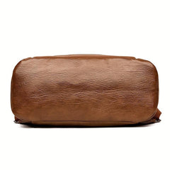 Casual Large Capacity PU Leather Backpack Travel Bag
