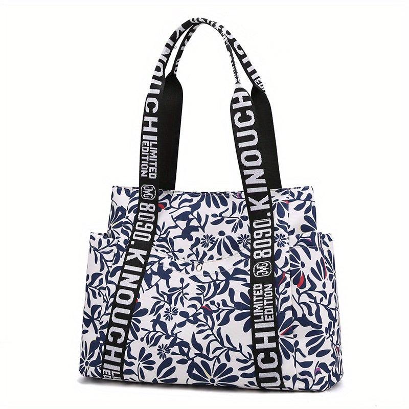 Floral Print Tote Bag Large Capacity Shoulder Bag Women's Stylish