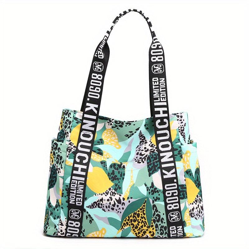 Floral Print Tote Bag Large Capacity Shoulder Bag Women's Stylish