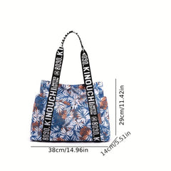 Floral Print Tote Bag Large Capacity Shoulder Bag Women's Stylish