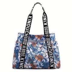 Floral Print Tote Bag Large Capacity Shoulder Bag Women's Stylish