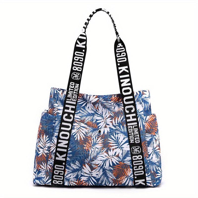 Floral Print Tote Bag Large Capacity Shoulder Bag Women's Stylish