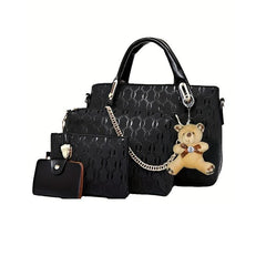 3-in-1 Women's Tote, Shoulder & Clutch Bag Set
