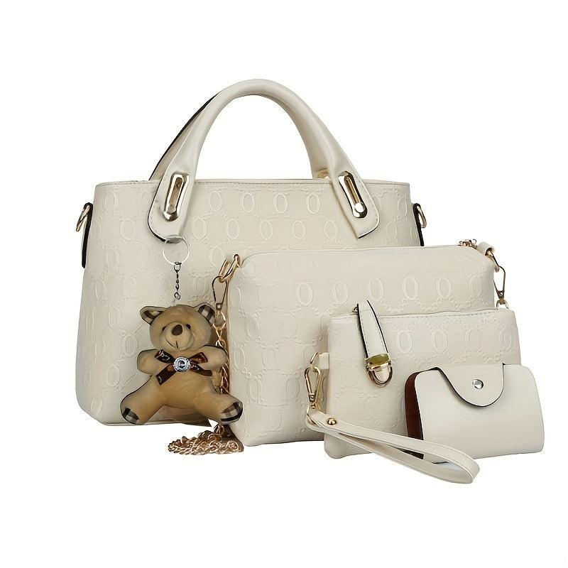 3-in-1 Women's Tote, Shoulder & Clutch Bag Set