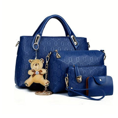 3-in-1 Women's Tote, Shoulder & Clutch Bag Set