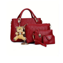 3-in-1 Women's Tote, Shoulder & Clutch Bag Set