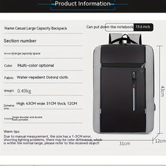 Men's Laptop Backpack Waterproof Large Capacity Travel Backpack