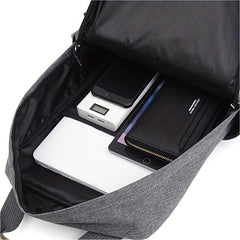 Casual Colorblock Business Trip Bag Versatile Laptop Storage Backpack