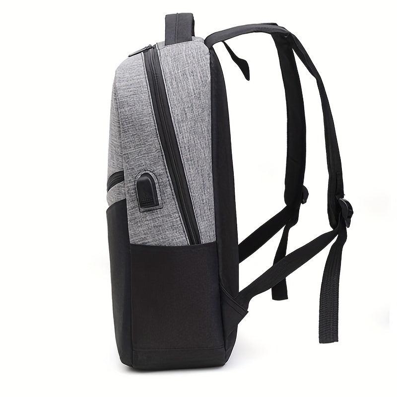Casual Colorblock Business Trip Bag Versatile Laptop Storage Backpack
