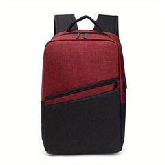 Casual Colorblock Business Trip Bag Versatile Laptop Storage Backpack