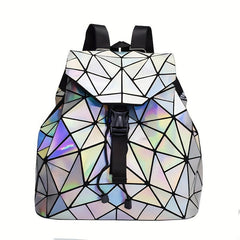 3Pcs Geometric Luminous Purses Handbags Holographic Reflective Bag Set