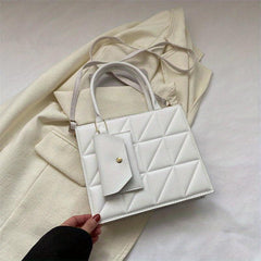 Geometric Embossed Tote Bag Satchel Crossbody Bag Women's Stylish Handbag