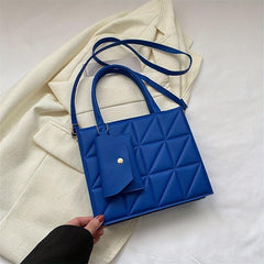 Geometric Embossed Tote Bag Satchel Crossbody Bag Women's Stylish Handbag