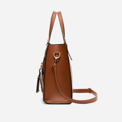 3pcs Argyle Embossed Tote Bag Set Women's Shoulder Bag Handbag
