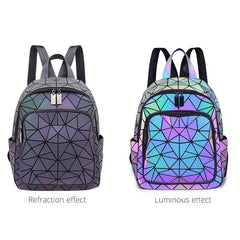 3 Pcs Geometric Pattern Bag Sets Stylish School Bag All Match Bags
