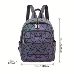 3 Pcs Geometric Pattern Bag Sets Stylish School Bag All Match Bags