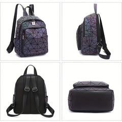 3 Pcs Geometric Pattern Bag Sets Stylish School Bag All Match Bags