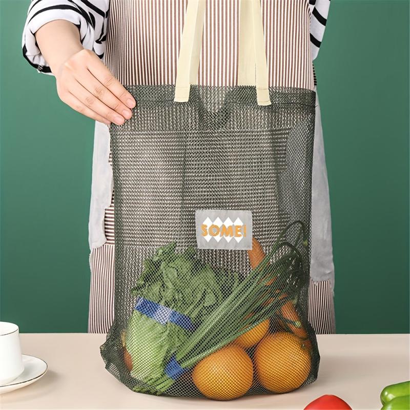 Portable Mesh Shopping Bag Household Hanging Bag Creative Storage Handbag