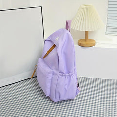 4PCS Purple Backpack Set School Daypack Travel Knapsack & Laptop & Lunch & Penci