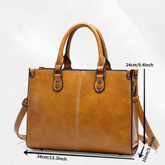 3PCS Vintage Tote Bag Large Capacity Women's Classic Purse & Handbag