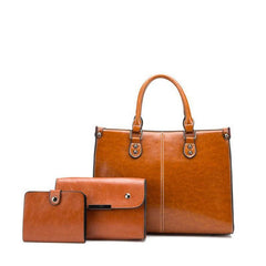 3PCS Vintage Tote Bag Large Capacity Women's Classic Purse & Handbag