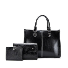 3PCS Vintage Tote Bag Large Capacity Women's Classic Purse & Handbag