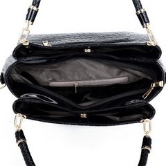 4pcs Crocodile Embossed Tote Bag Set Women's Handbag