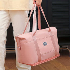 Portable Foldable Duffle Bag for Travel & Fitness Storage