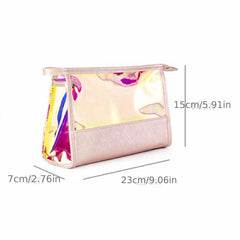Travel Laser Zipper Cosmetic Bag Waterproof Transparent Toiletry Bag