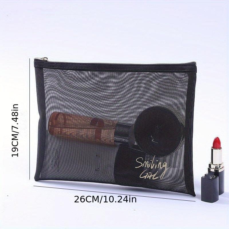 Breathable Mesh Cosmetics Bag Travel Toiletry Storage Bag