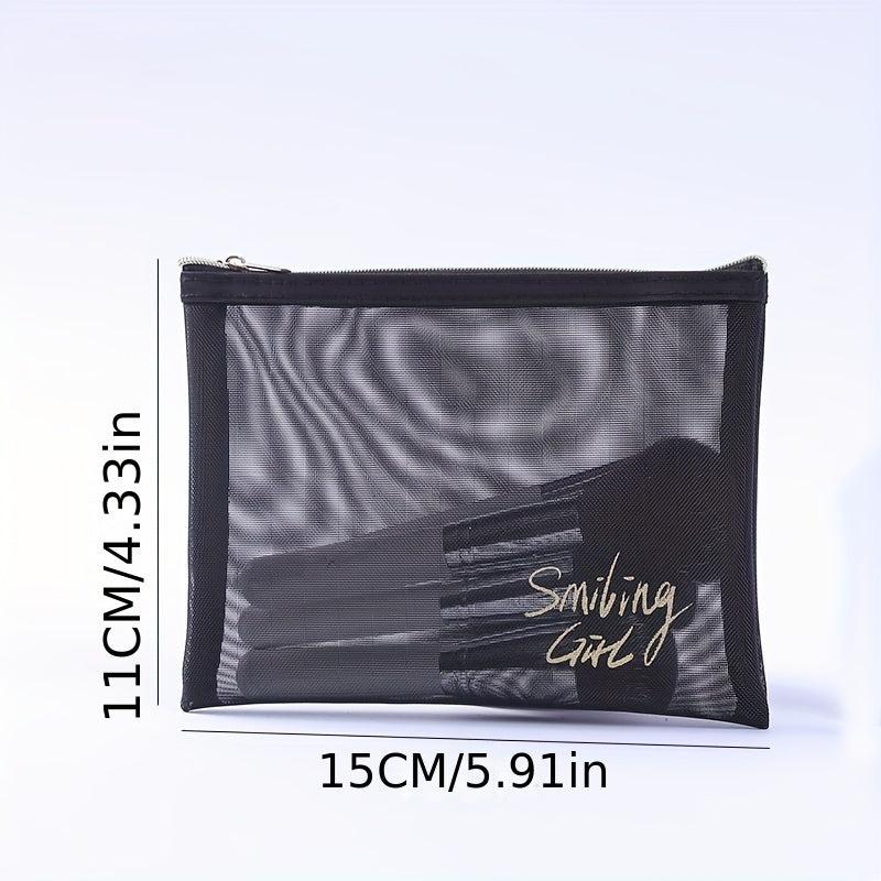 Breathable Mesh Cosmetics Bag Travel Toiletry Storage Bag