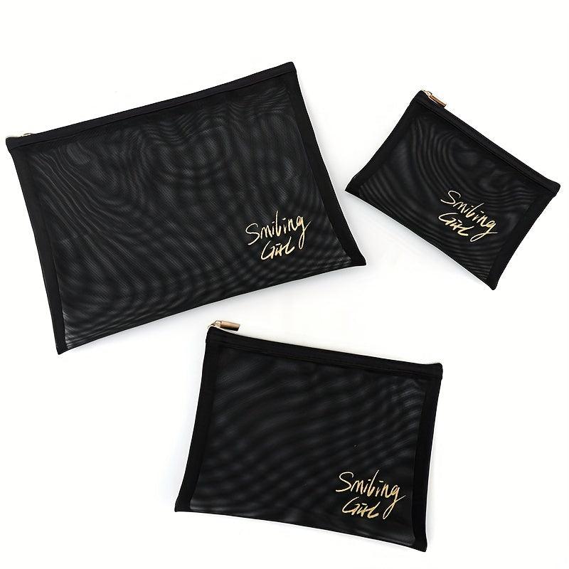 Breathable Mesh Cosmetics Bag Travel Toiletry Storage Bag