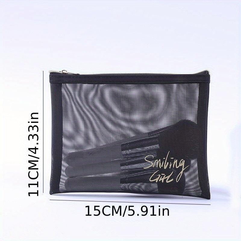 Breathable Mesh Cosmetics Bag Travel Toiletry Storage Bag