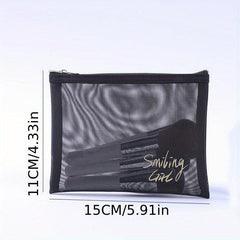 Breathable Mesh Cosmetics Bag Travel Toiletry Storage Bag
