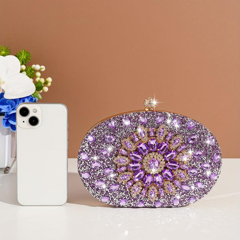 Glitter Rhinestone Clutch Bag Evening Party Bag