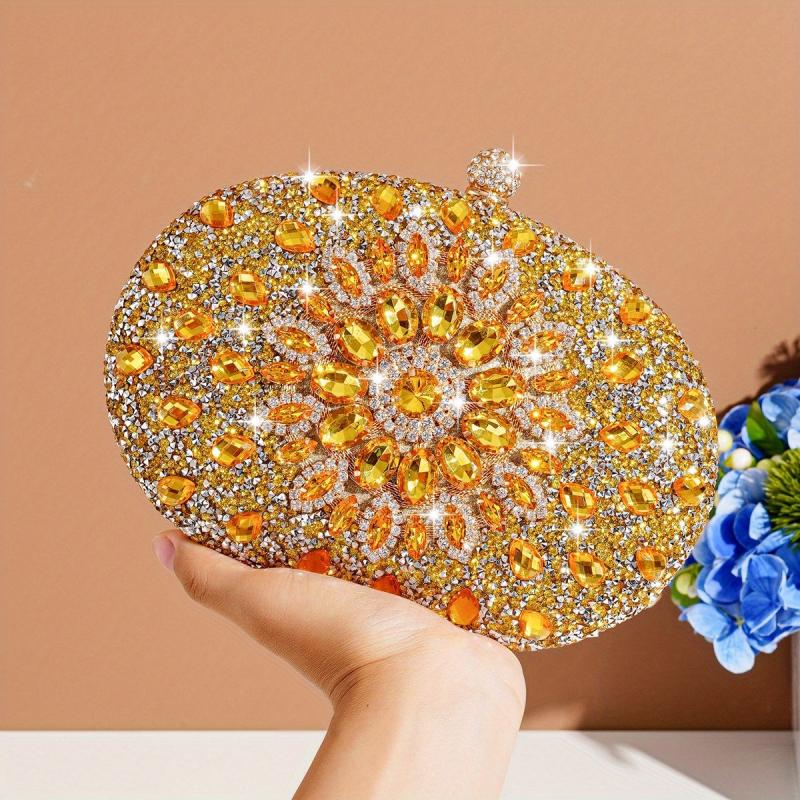 Glitter Rhinestone Clutch Bag Evening Party Bag