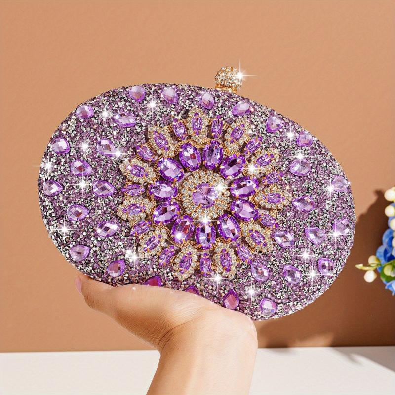 Glitter Rhinestone Clutch Bag Evening Party Bag