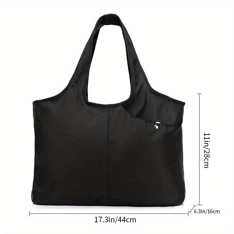 Minimalist Large Capacity Shoulder Bag Solid Handbag For Travel