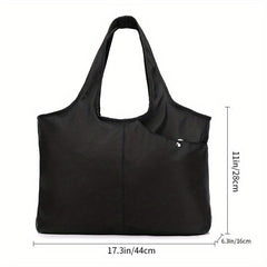 Minimalist Large Capacity Shoulder Bag Solid Handbag For Travel