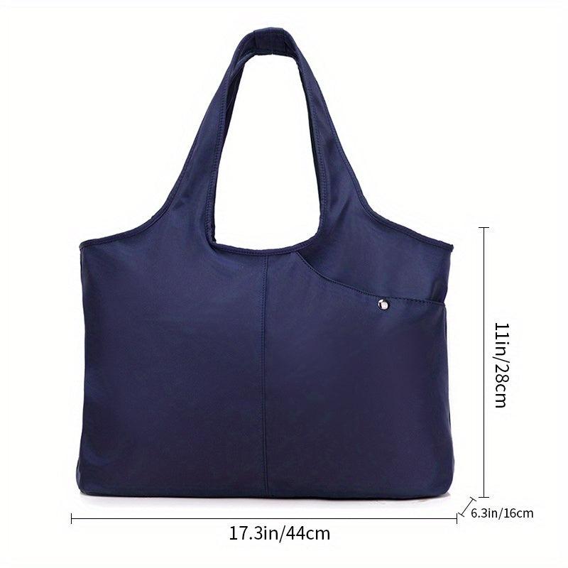 Minimalist Large Capacity Shoulder Bag Solid Handbag For Travel