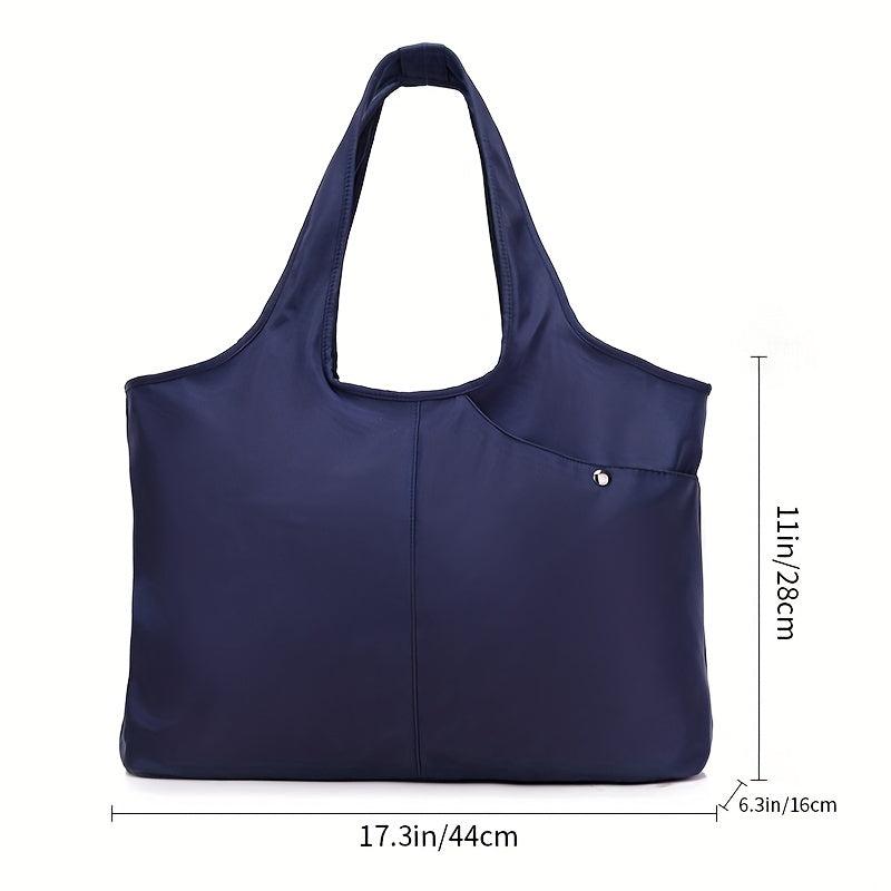 Minimalist Large Capacity Shoulder Bag Solid Handbag For Travel