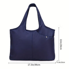 Minimalist Large Capacity Shoulder Bag Solid Handbag For Travel