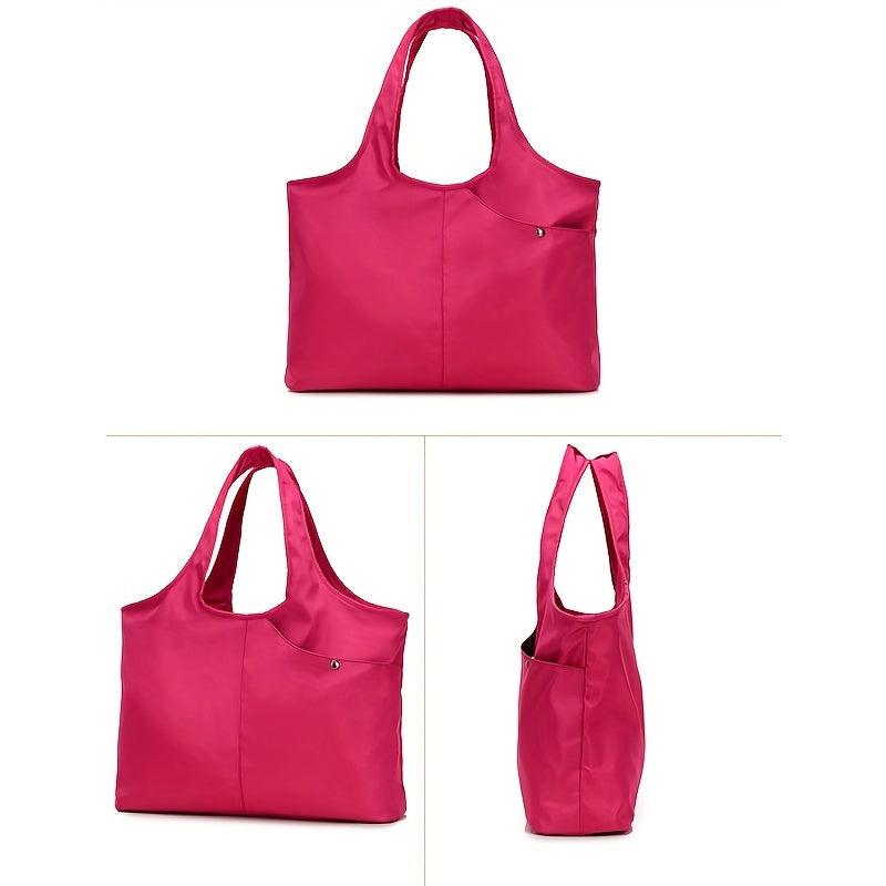 Minimalist Large Capacity Shoulder Bag Solid Handbag For Travel