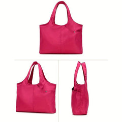 Minimalist Large Capacity Shoulder Bag Solid Handbag For Travel