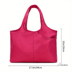Minimalist Large Capacity Shoulder Bag Solid Handbag For Travel